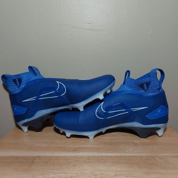 Nike Alpha Menace Elite 3 Flyknit Football Cleats Blue CT6648-414 Men\'s 10.5